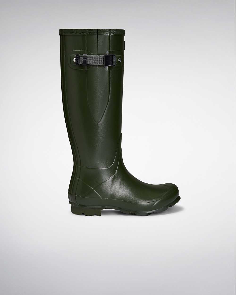 Hunter Women's Norris Field Side Adjustable Short Wellington Boots Green,GZBH15246
